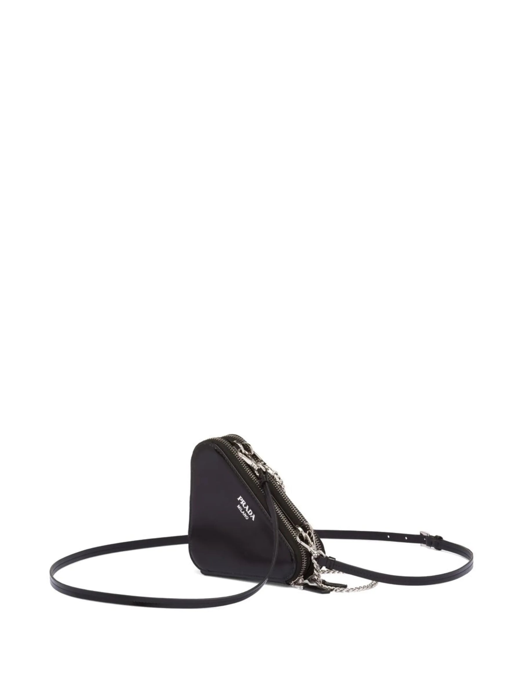 Prada Bolsa transversal Triangle mini com cristais
