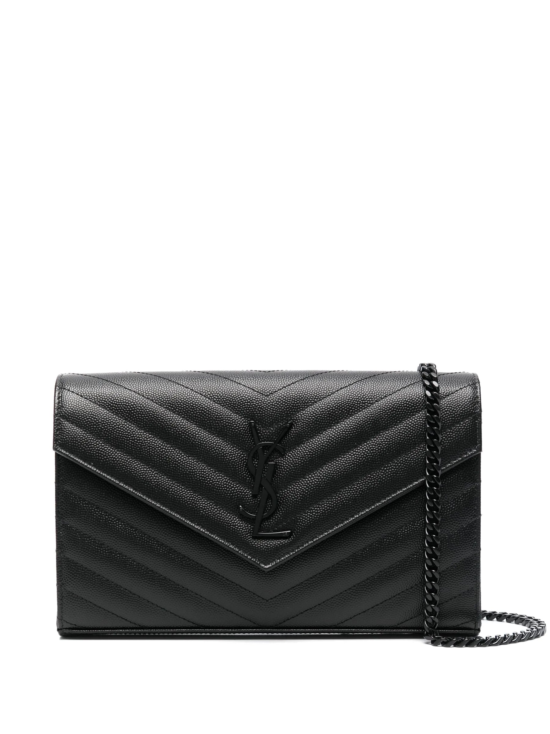 Saint Laurent Carteira Classic Cassandre com corrente