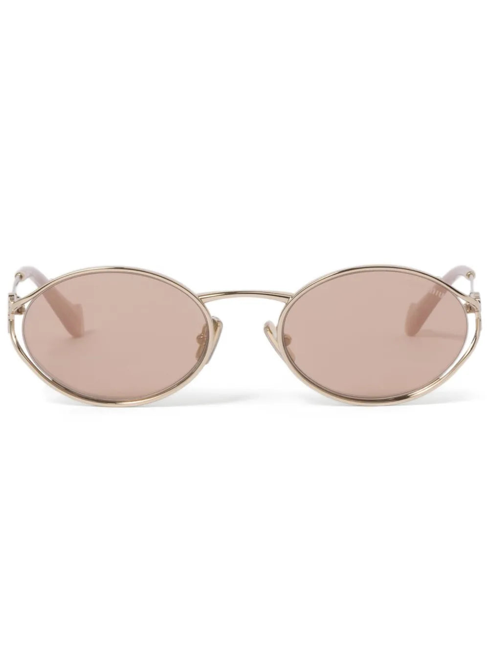 Miu Miu Eyewear Óculos de sol oval com logo