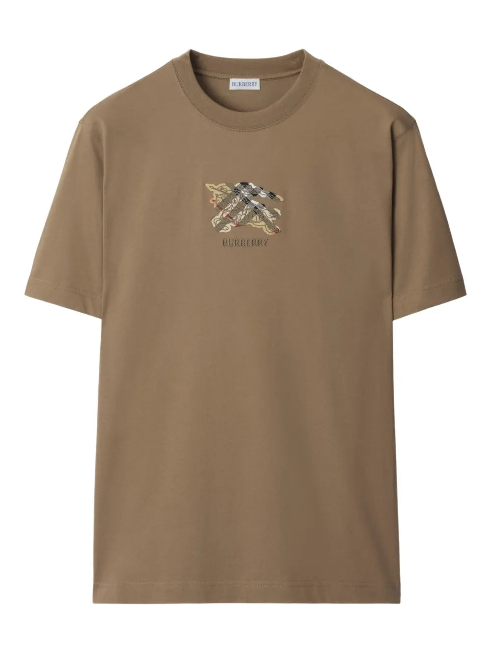 Burberry Camiseta xadrez Equestrian Knight de algodão