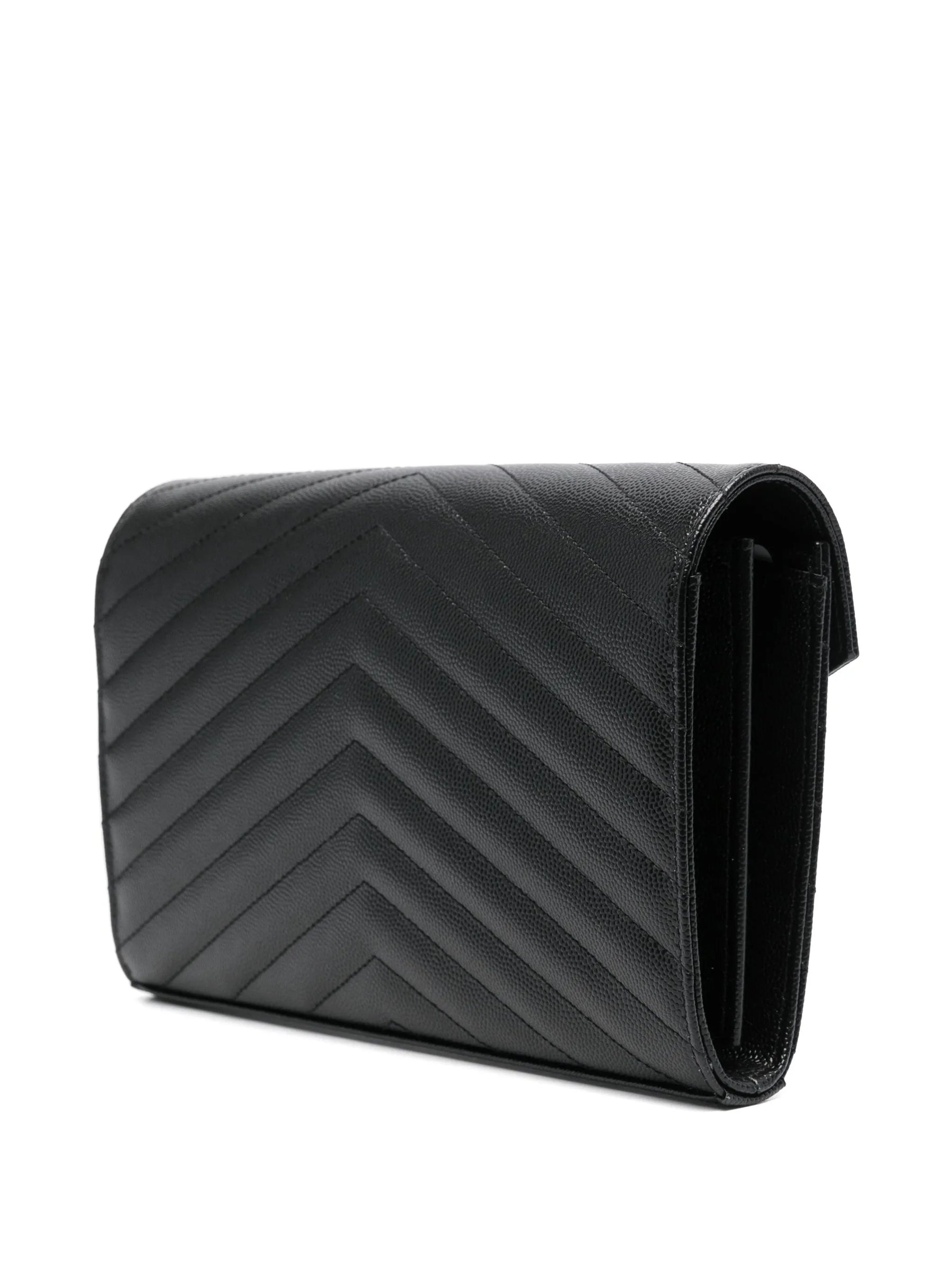 Saint Laurent Carteira Classic Cassandre com corrente