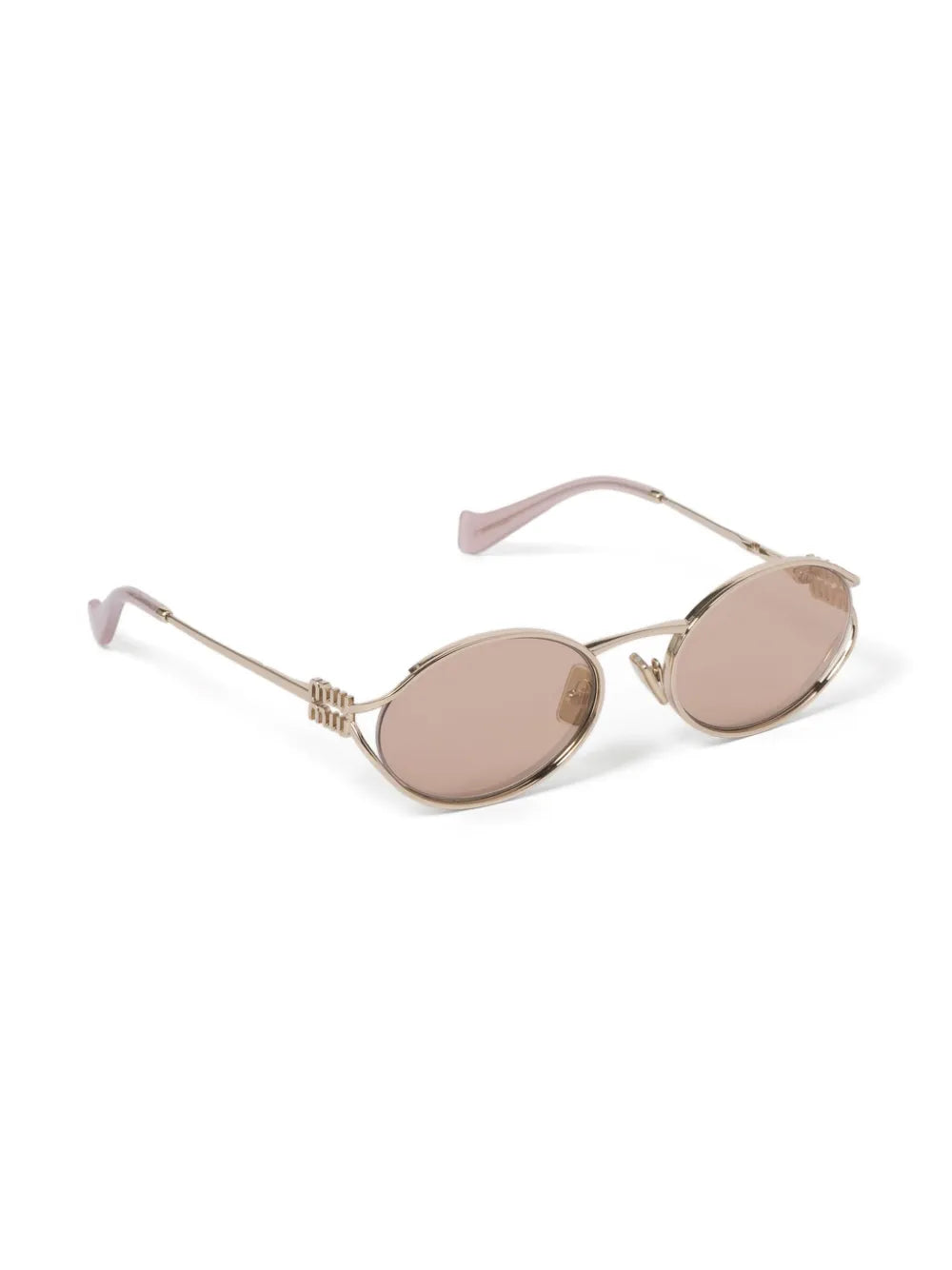 Miu Miu Eyewear Óculos de sol oval com logo