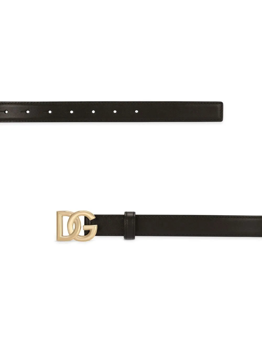 Dolce & Gabbana Cinto de couro com logo DG