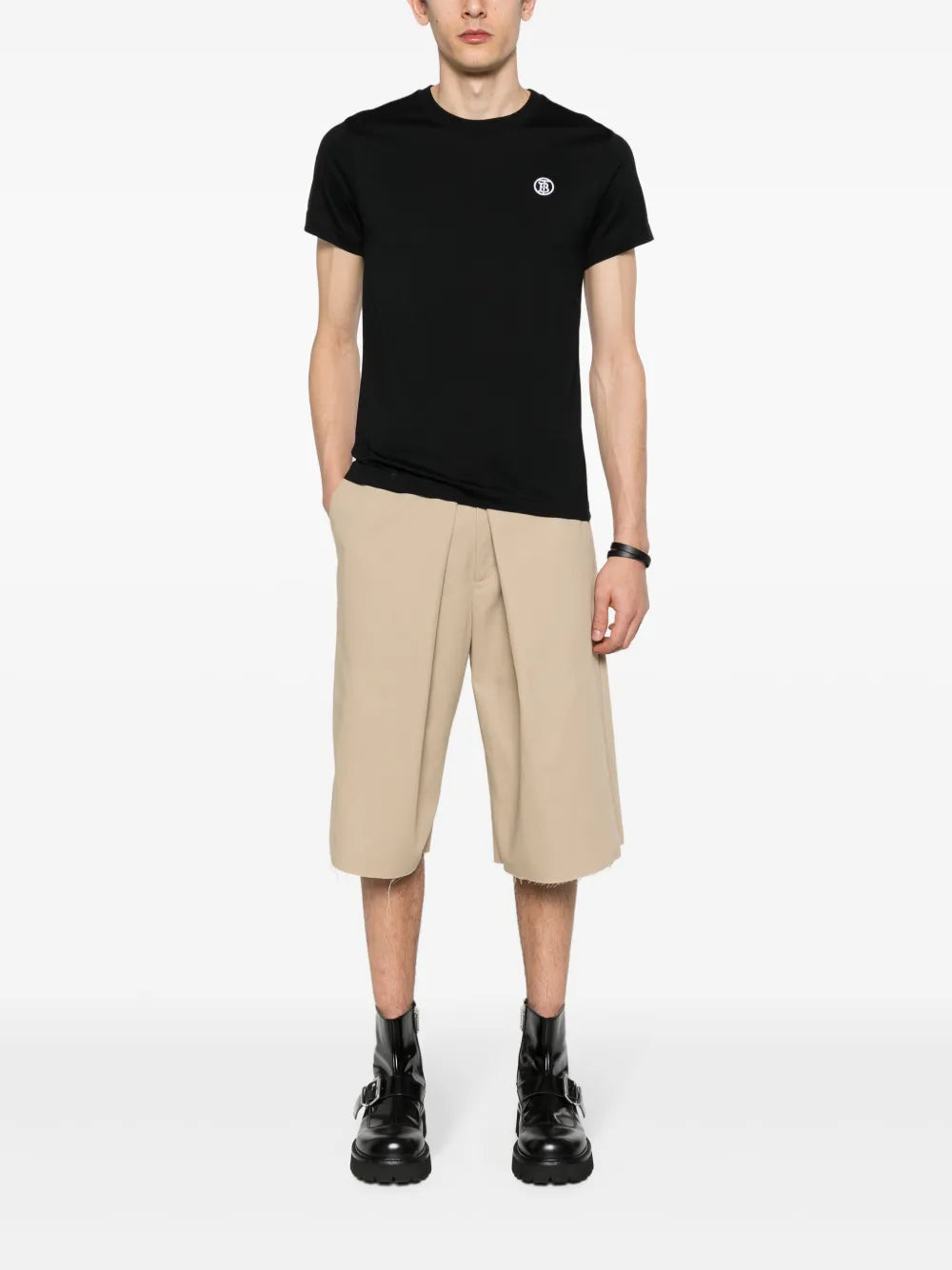 Burberry Camiseta de algodão com logo bordado