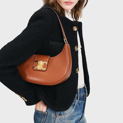 Bolsa TRIOMPHE AVA média em couro de bezerro suave