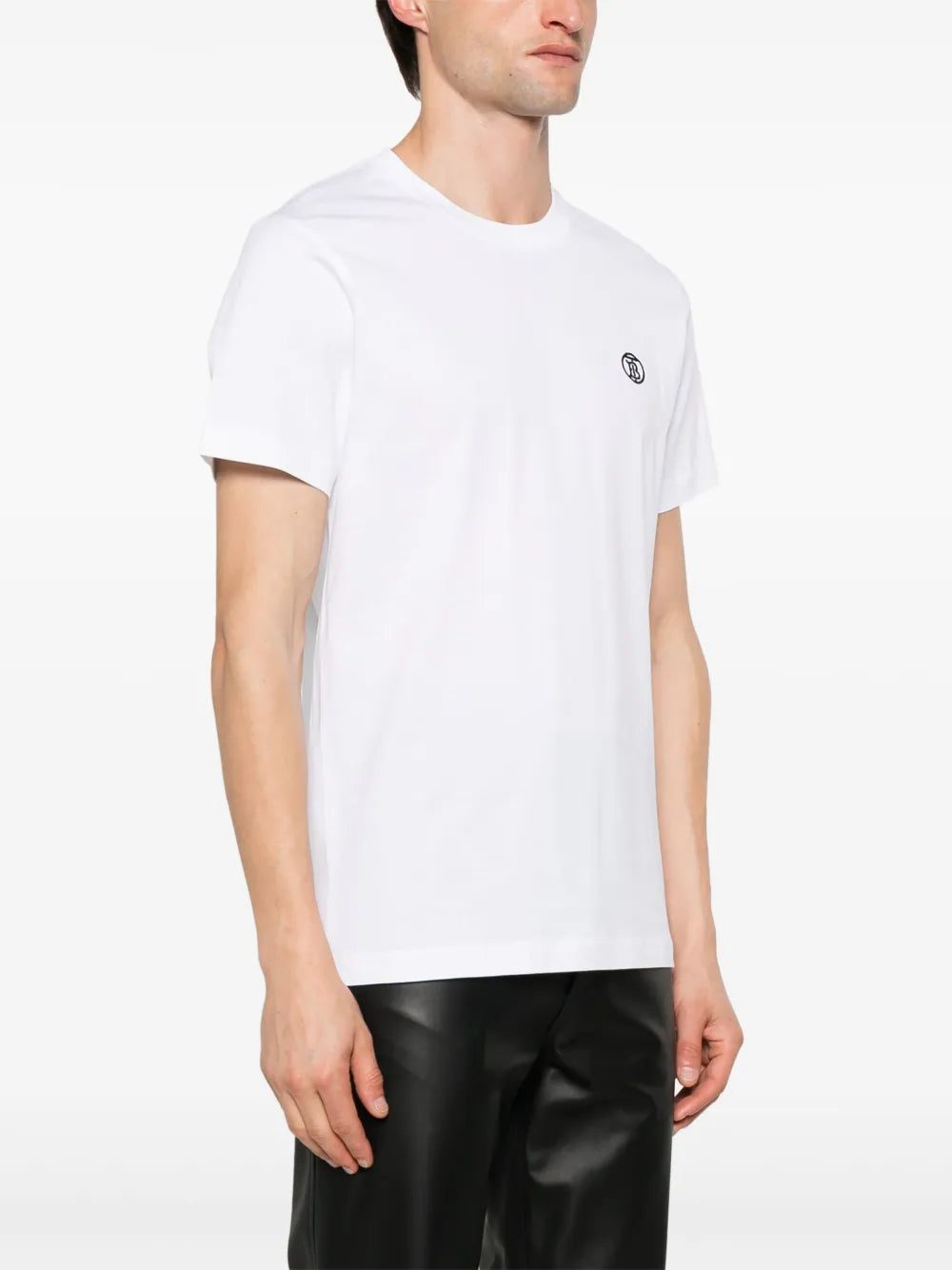 Burberry Camiseta de algodão orgânico com logo bordado