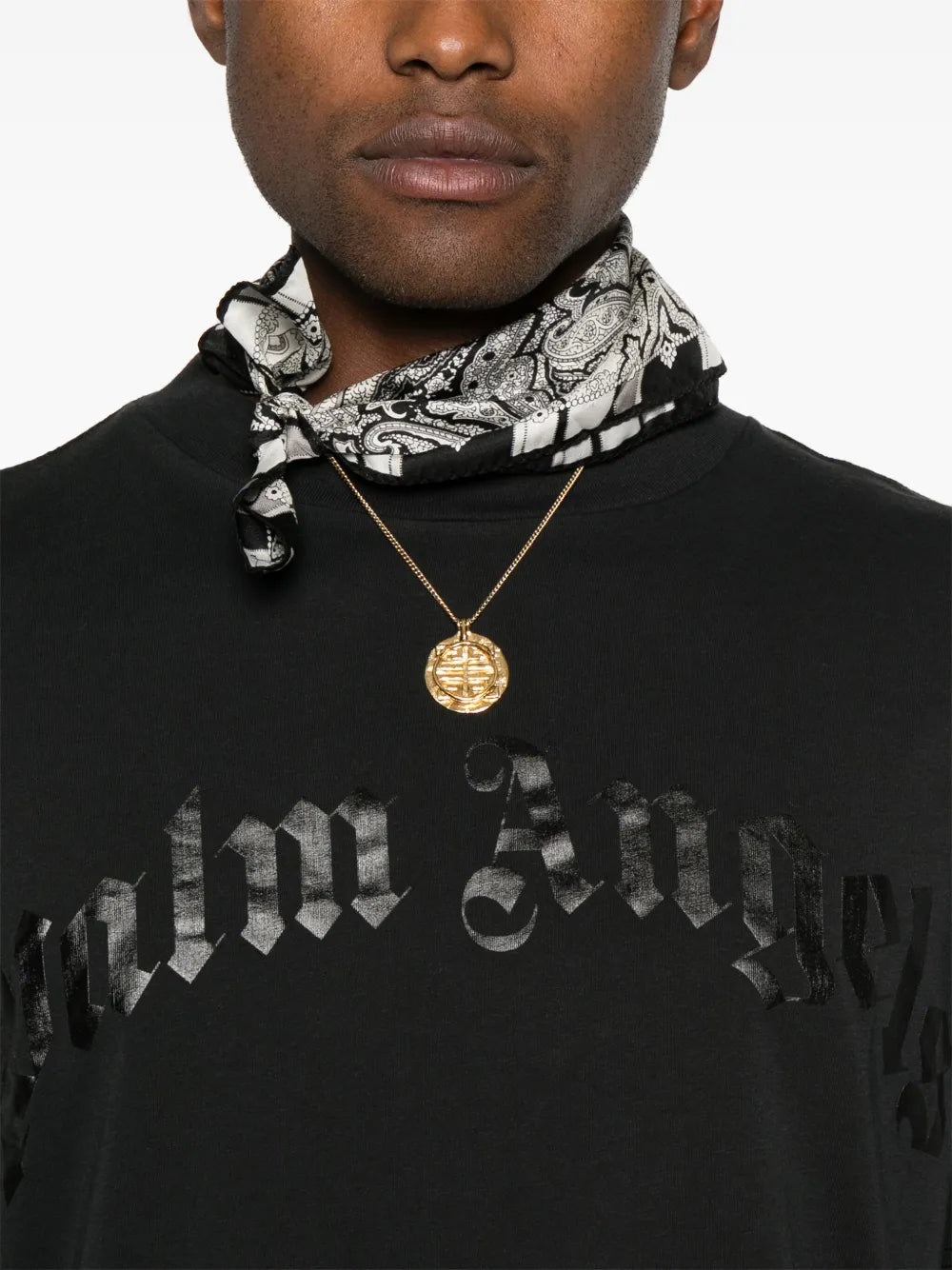 Palm Angels Camiseta com logo curvado
