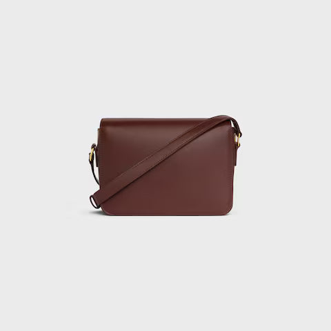 Bolsa TRIOMPHE TEEN em couro de bezerro brilhante