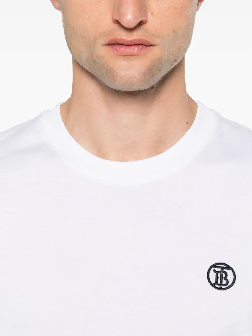 Burberry Camiseta de algodão orgânico com logo bordado