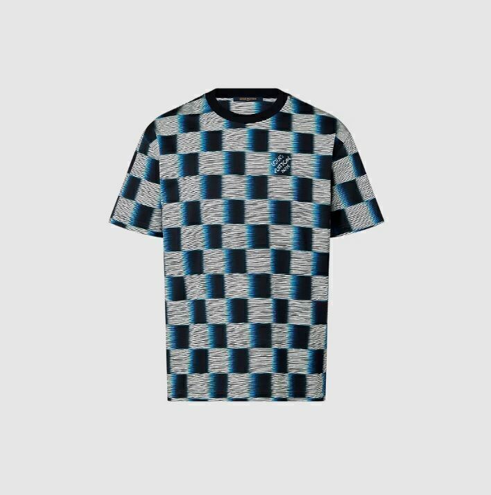 Louis Vuitton Camiseta de algodão manga curta Damier