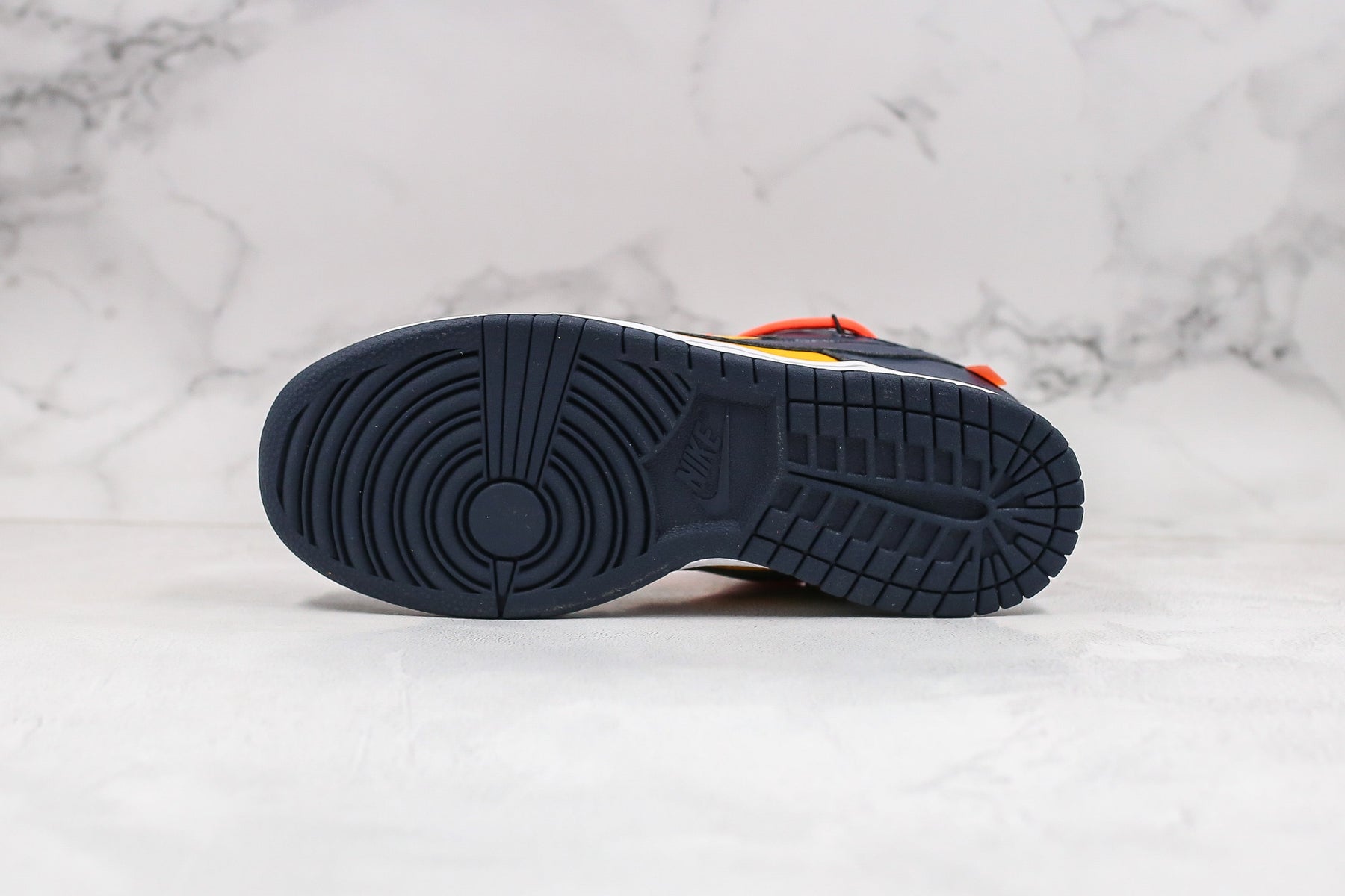 Nike Dunk Low Off White University Gold Mindnight Navy Sneaker