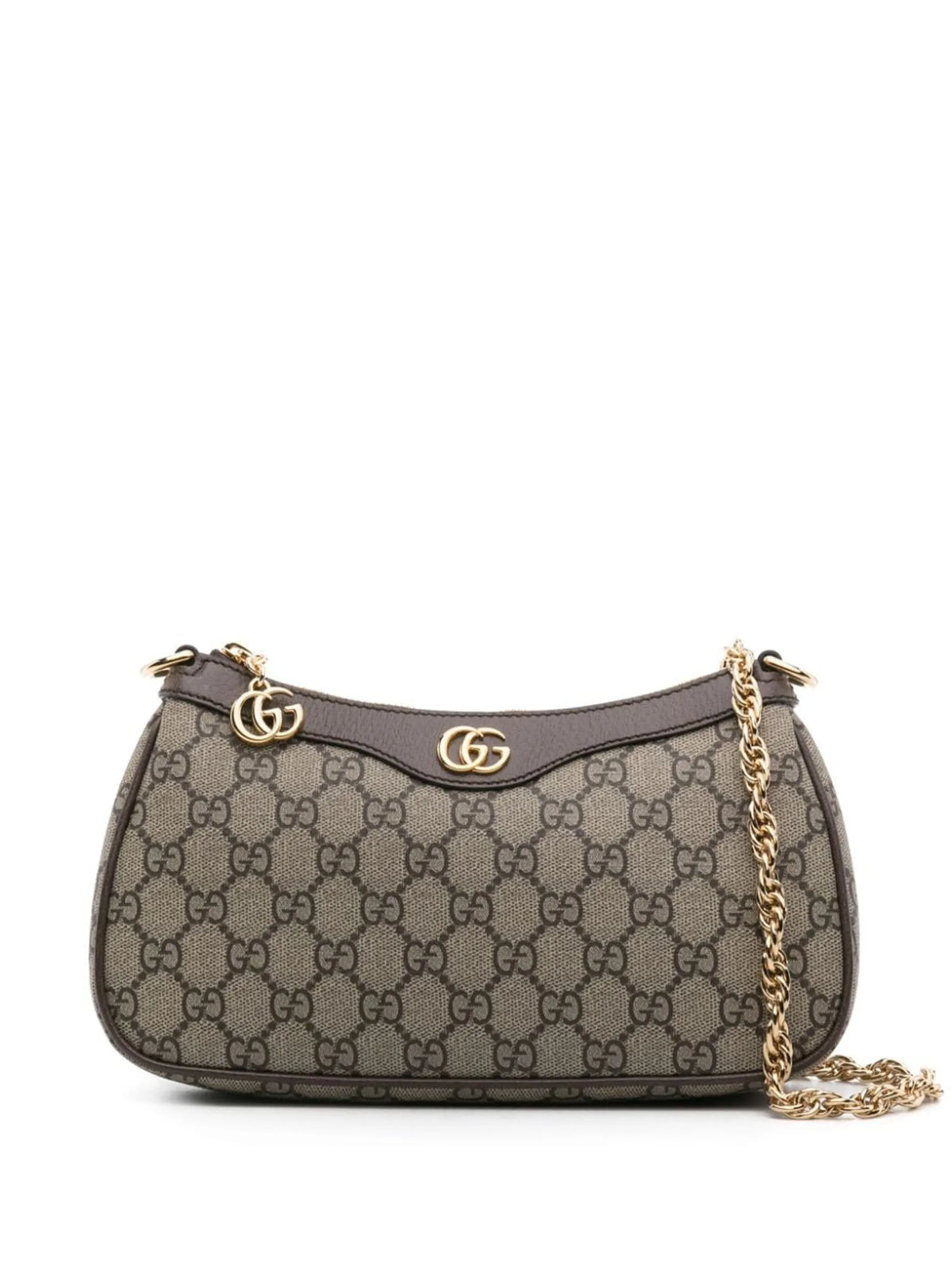 Bolsa Ophidia GG-Supreme pequena com corrente