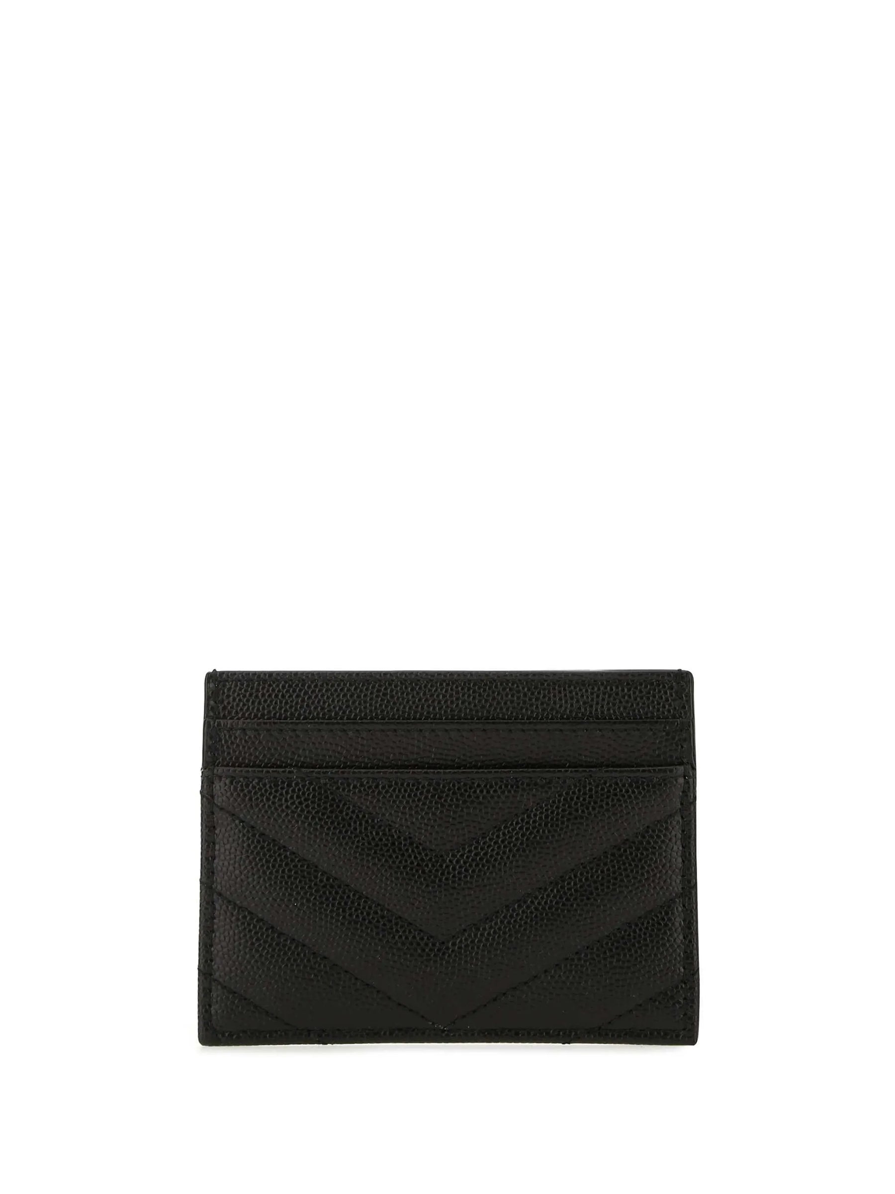 Saint Laurent Porta-cartões matelassê monogramado