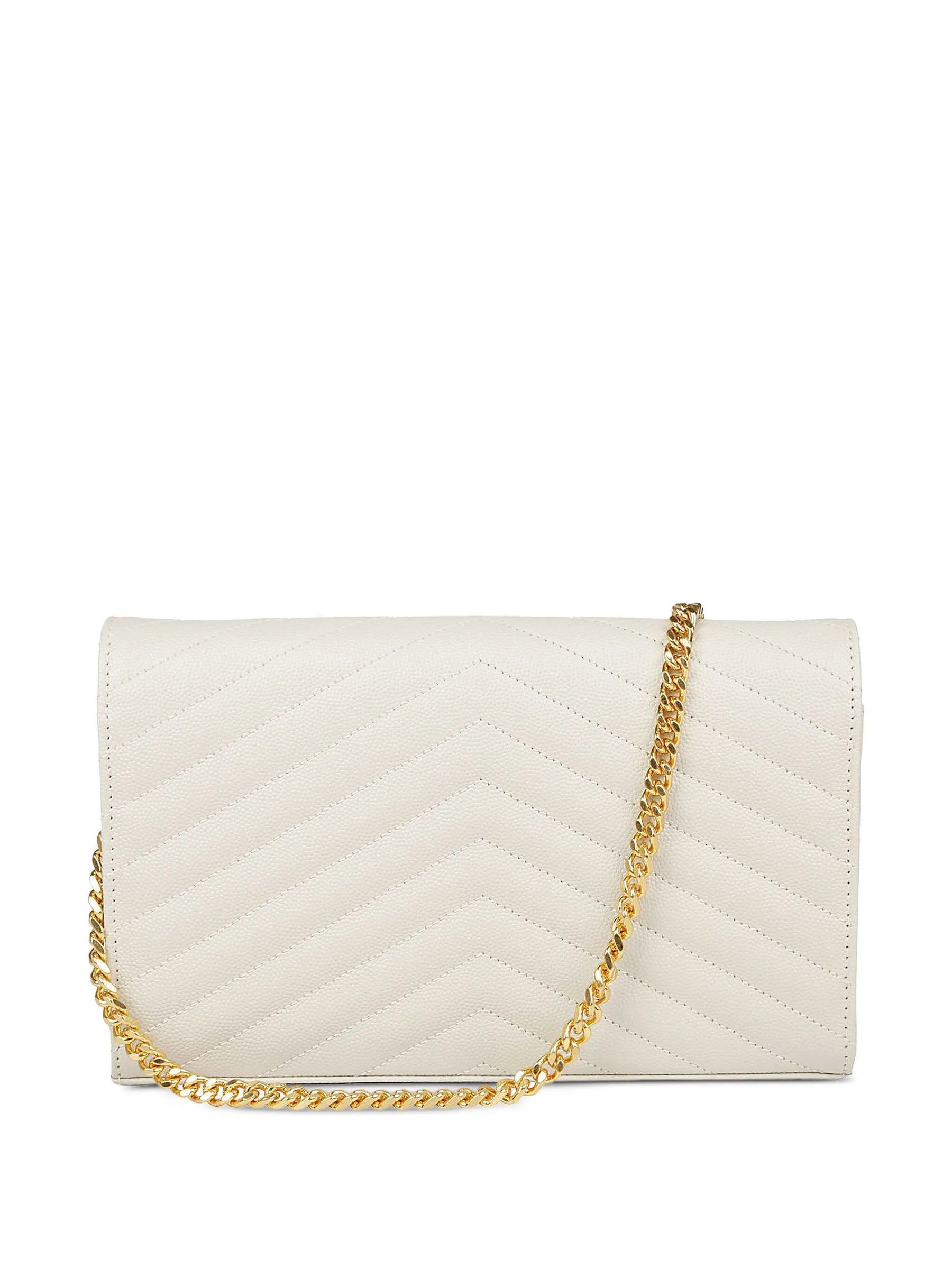 Saint Laurent Carteira Cassandre com alça de corrente