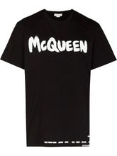 Alexander McQueen Camiseta de algodão com estampa de logo