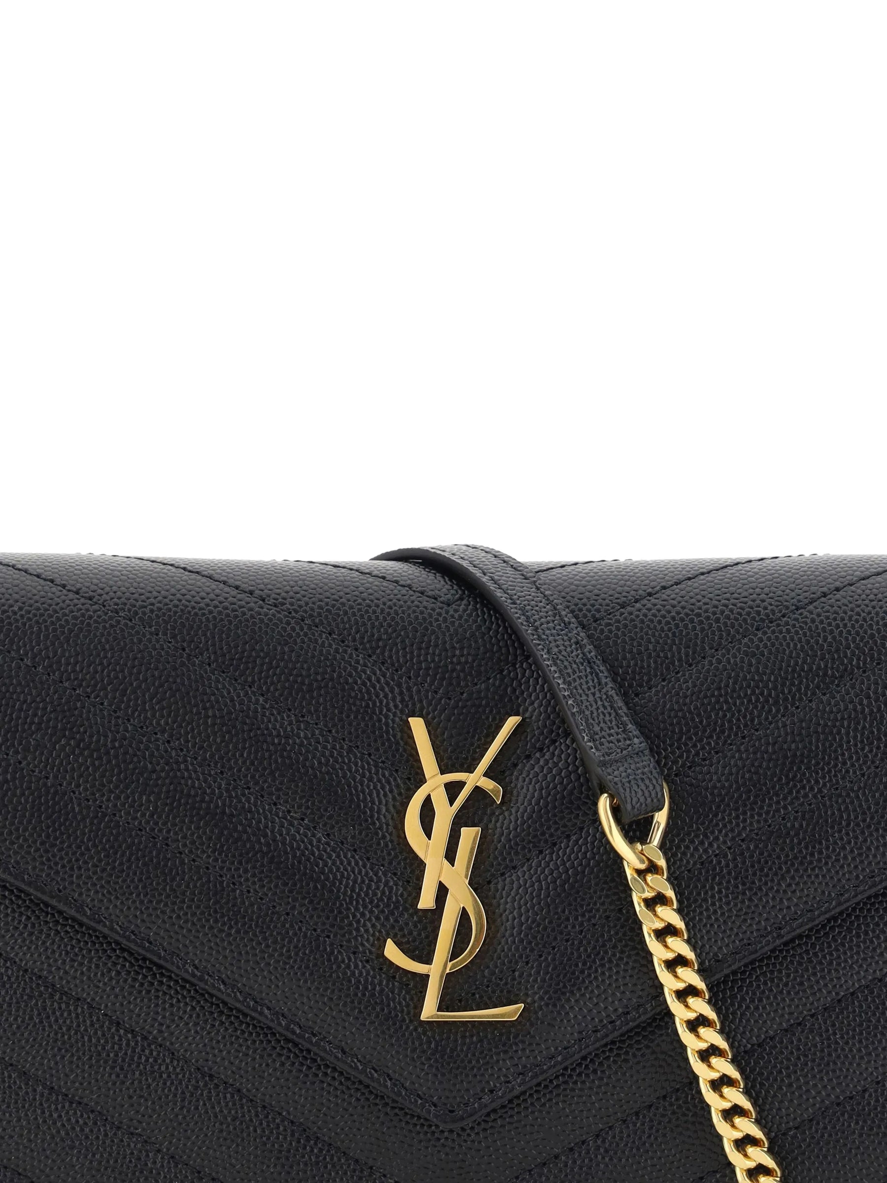Saint Laurent Bolsa transversal com logo