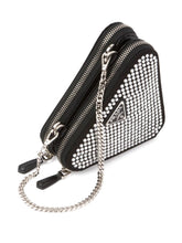 Prada Bolsa transversal Triangle mini com cristais