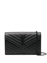 Saint Laurent Carteira Classic Cassandre com corrente