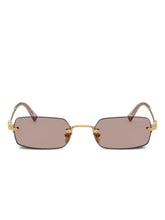 Miu Miu Eyewear Óculos de sol retangular feminino