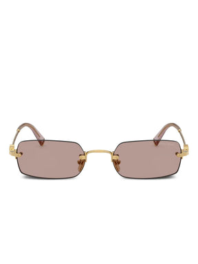 Miu Miu Eyewear Óculos de sol retangular feminino