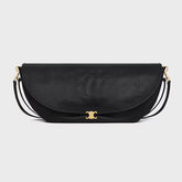 BOLSA MEIA-LUA TRIOMPHE MACIA EM COURO DE CORDEIRO BRILHANTE MACIO