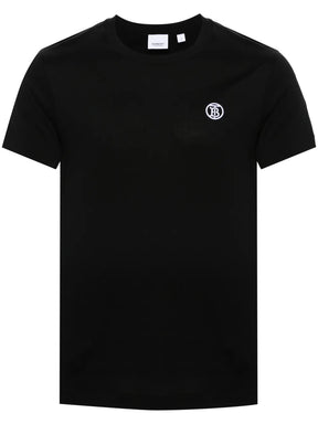 Burberry Camiseta de algodão com logo bordado