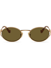 Miu Miu Eyewear Óculos de sol com placa de logo