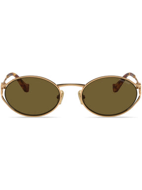 Miu Miu Eyewear Óculos de sol com placa de logo