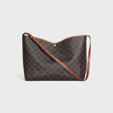 BOLSA SHOPPER MACIA em Triomphe Canvas e couro de bezerro
