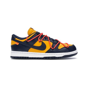 Nike Dunk Low Off White University Gold Mindnight Navy Sneaker