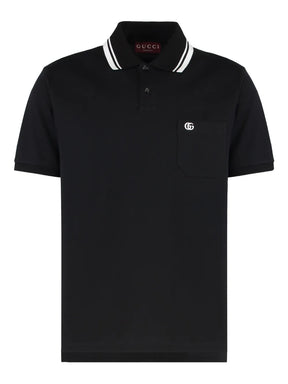 Gucci Camisa polo com logo bordado