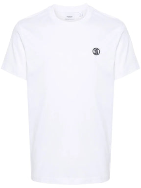 Burberry Camiseta de algodão orgânico com logo bordado