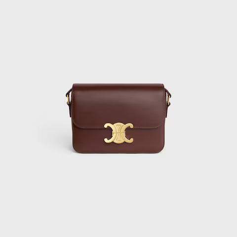 Bolsa TRIOMPHE TEEN em couro de bezerro brilhante