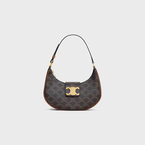 Bolsa TRIOMPHE AVA Média em Triomphe Canvas e Couro de bezerro