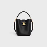 BOLSA BUCKET LOUISE PEQUENA EM COURO DE BEZERRO SUAVE