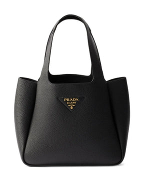 Bolsa tote de couro com logo