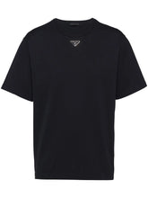 Prada Camiseta de algodão com logo triangular