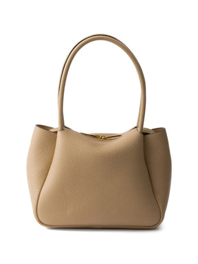 Bolsa tote de couro com logo