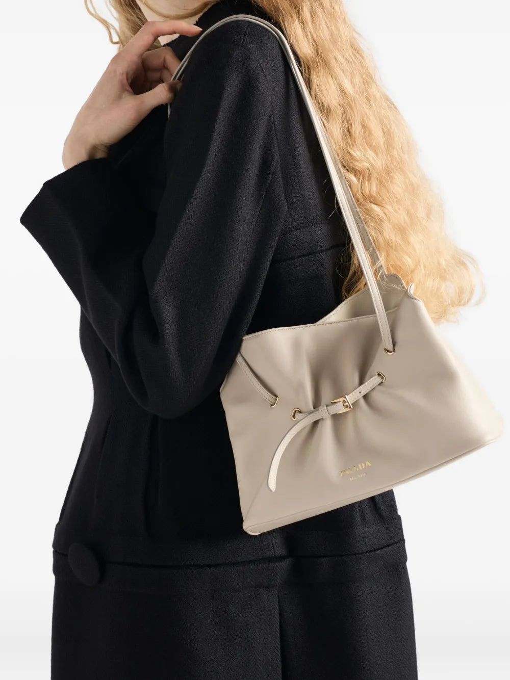 Prada Bolsa tote Dada pequena de couro