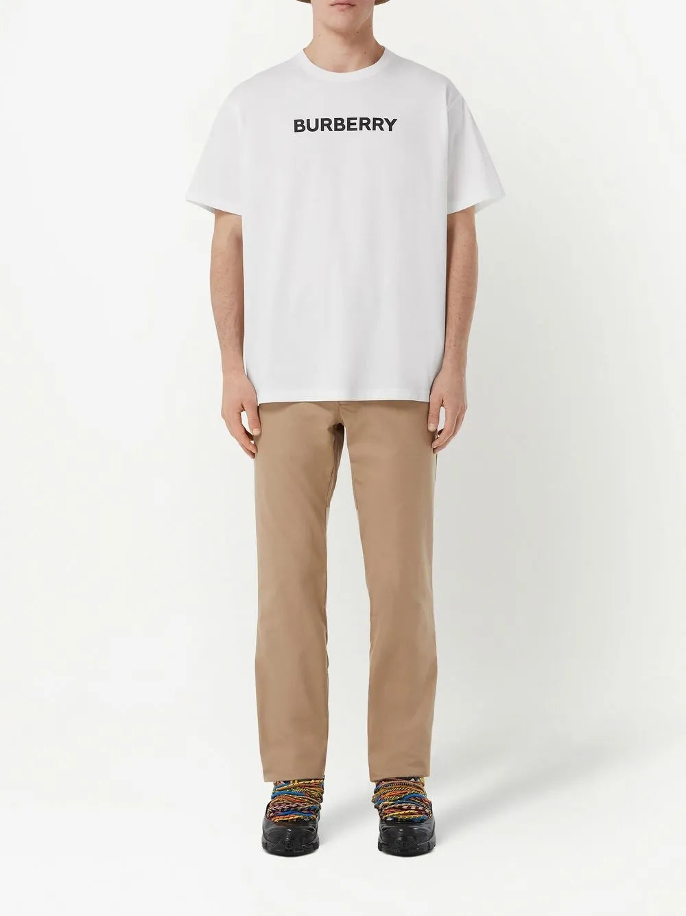 Burberry Camiseta de algodão com estampa de logo