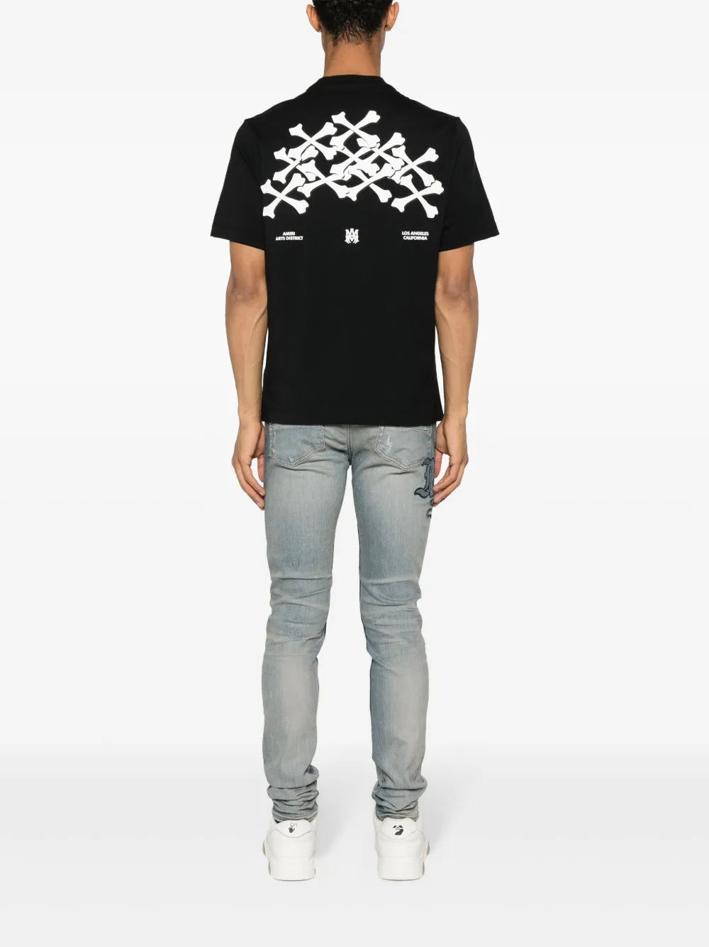 AMIRI Camiseta Bones Stacked de algodão