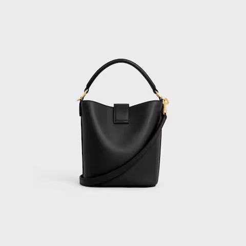BOLSA BUCKET LOUISE PEQUENA EM COURO DE BEZERRO SUAVE