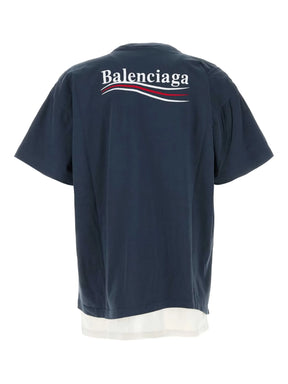 Balenciaga Camiseta com logo e sobreposição