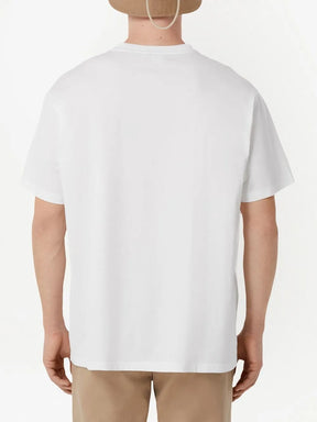 Burberry Camiseta de algodão com estampa de logo