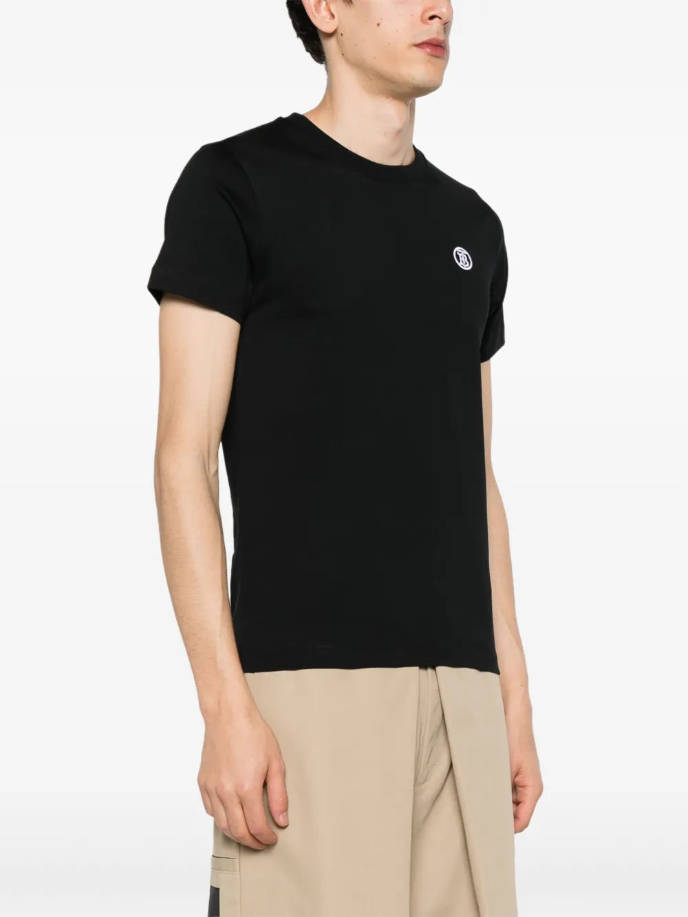 Burberry Camiseta de algodão com logo bordado