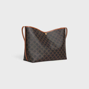 BOLSA SHOPPER MACIA em Triomphe Canvas e couro de bezerro