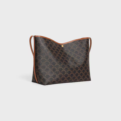 BOLSA SHOPPER MACIA em Triomphe Canvas e couro de bezerro
