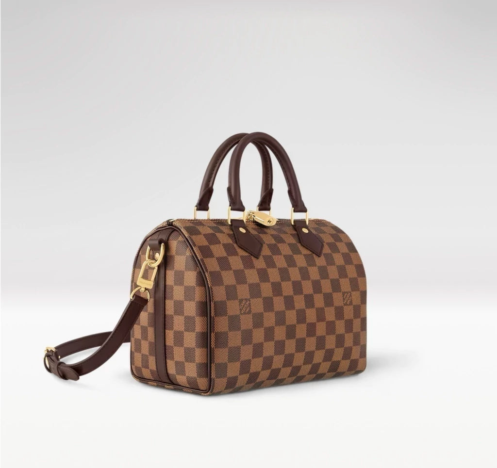 Bolsa Speedy Bandoulière 25 Canvas Damier Ébène