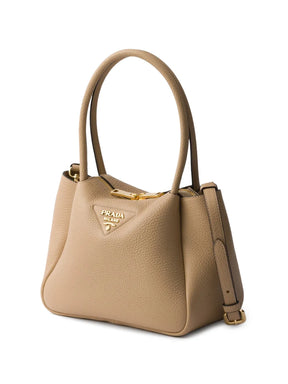 Bolsa tote de couro com logo