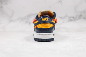 Nike Dunk Low Off White University Gold Mindnight Navy Sneaker
